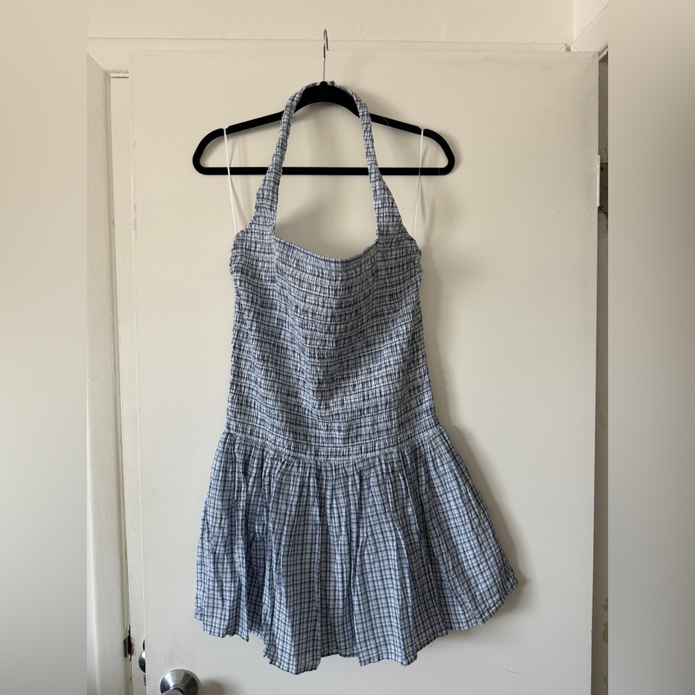 Abercrombie & Fitch Drop-Waist Smocked Mini Dress